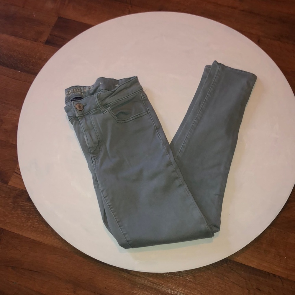 grey blue jeans
